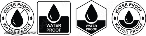 Waterproof Label Badge – Durable Water-Resistant Icon for Packaging and Product Design