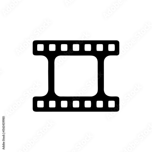 Film Strip Icon Representing the World of Cinema and Cinematic Storytelling Through Motion Picture Photography and Film Reels