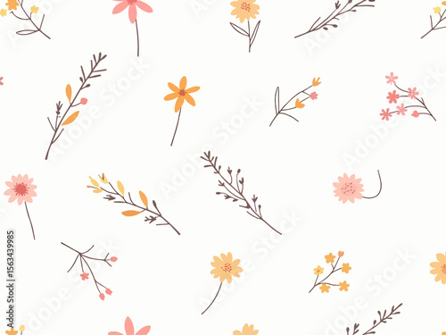 Vector cute repeated pattern for baby fabric, wallpaper or wrap paper