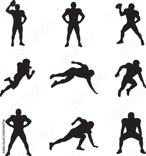 American Football Player Silhouette Bundle – SVG PNG for Cricut

Football Action Silhouettes – Tackle, Throw, Catch Vector Set

Helmet & Touchdown Silhouettes – Sports Clipart for DIY Projects

Americ