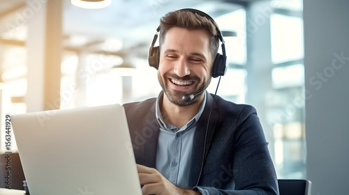 man working on laptop