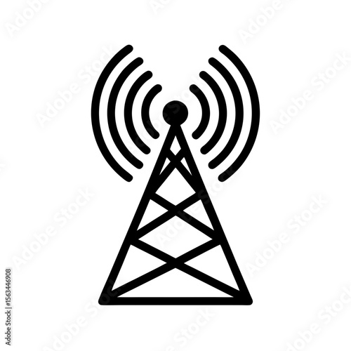 Radio Antenna Icon Vector Flat Clean Look