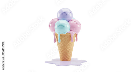 ice cream cone with chocolate