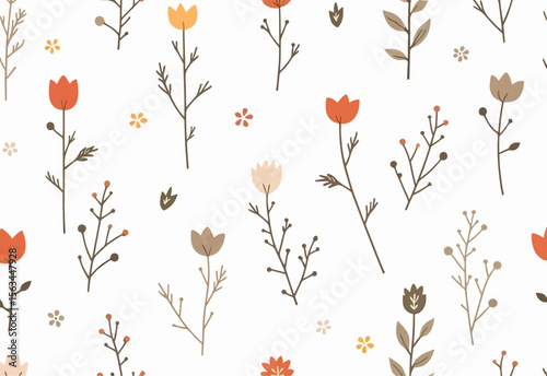 Wild flowers vector collection. herbs, herbaceous flowering plants, blooming flowers