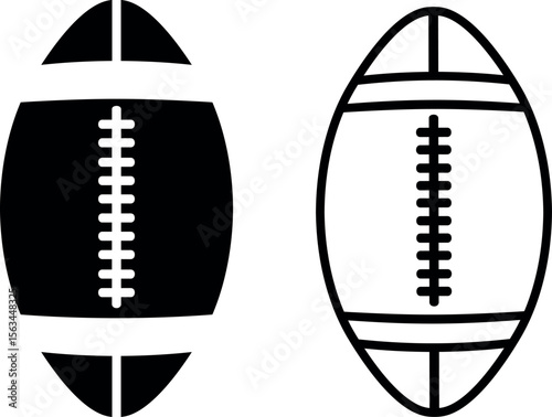 American Football logo. Isolated American Football on white background