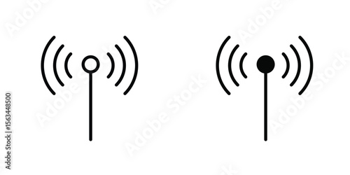 Antenna icon symbol logo graphic design element. EPS10