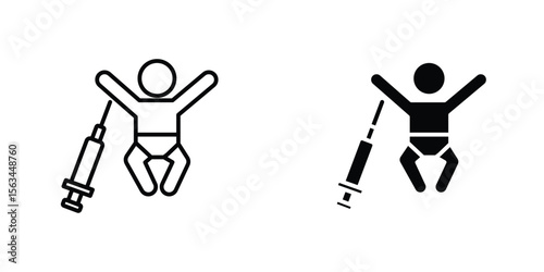 Baby Vaccination icon symbol logo graphic design element. EPS10