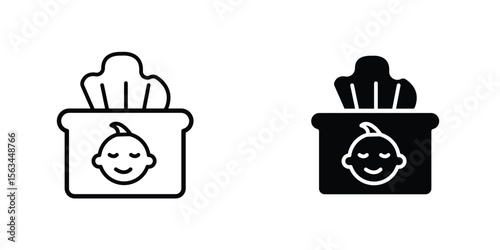 baby wipe icon symbol logo graphic design element. EPS10