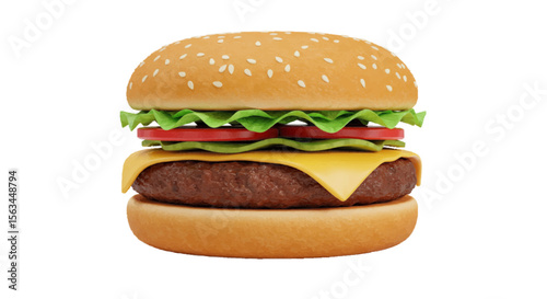 hamburger isolated on white