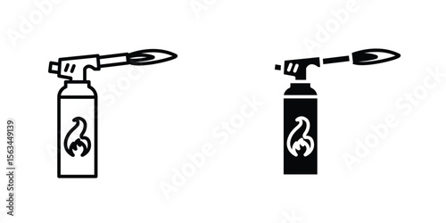 Blowtorch icon symbol logo graphic design element. EPS10