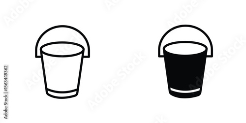 Bucket icon symbol logo graphic design element. EPS10
