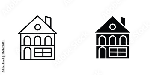 Chalet icon symbol logo graphic design element. EPS10