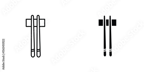 Chopsticks icon symbol logo graphic design element. EPS10
