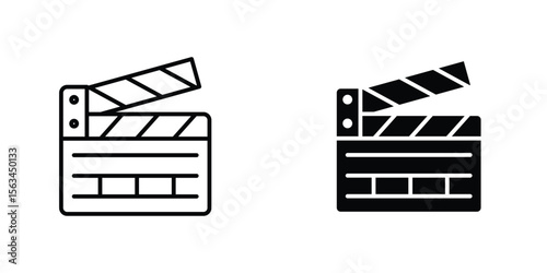 Cinema flapper icon symbol logo graphic design element. EPS10