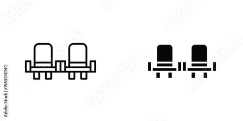 Cinema seat icon symbol logo graphic design element. EPS10