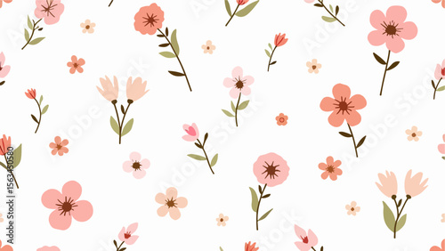 Floral seamless background for your design and scrapbooking.