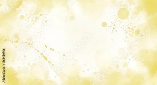 pastel yellow watercolor splashes background