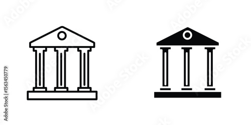 Courthouse icon symbol logo graphic design element. EPS10