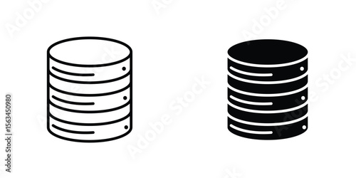 Cylinder database icon symbol logo graphic design element. EPS10