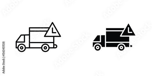 Delivery delay icon symbol logo graphic design element. EPS10