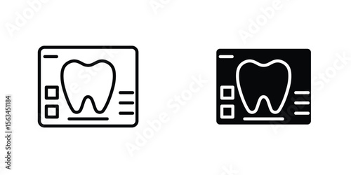 Dental X ray icon symbol logo graphic design element. EPS10