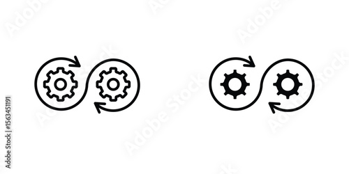 Devops icon symbol logo graphic design element. EPS10