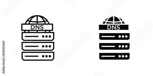 DNS icon symbol logo graphic design element. EPS10