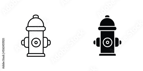 Fire hydrant icon symbol logo graphic design element. EPS10