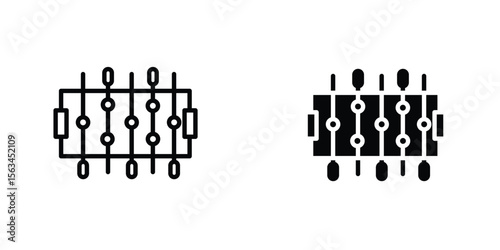 Foosball icon symbol logo graphic design element. EPS10