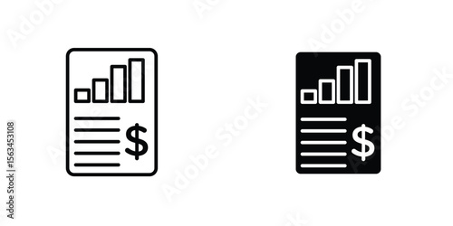 Income statement icon symbol logo graphic design element. EPS10
