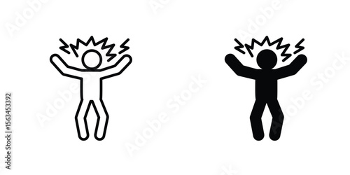 Irritated human icon symbol logo graphic design element. EPS10
