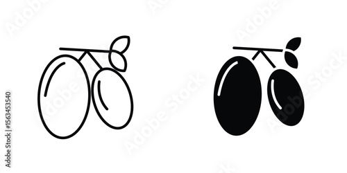 Jujube icon symbol logo graphic design element. EPS10