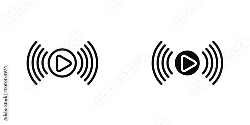 Livestream icon symbol logo graphic design element. EPS10