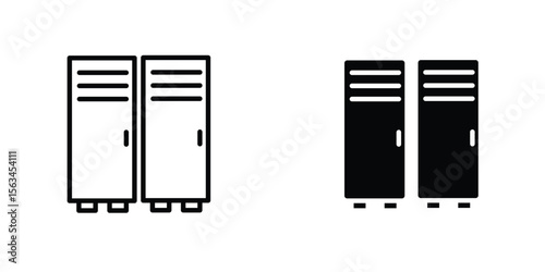 Locker icon symbol logo graphic design element. EPS10
