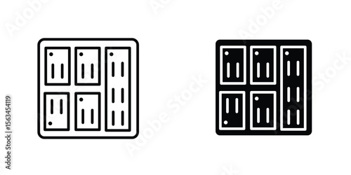 Lockers icon symbol logo graphic design element. EPS10