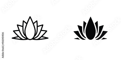 Lotus flower icon symbol logo graphic design element. EPS10