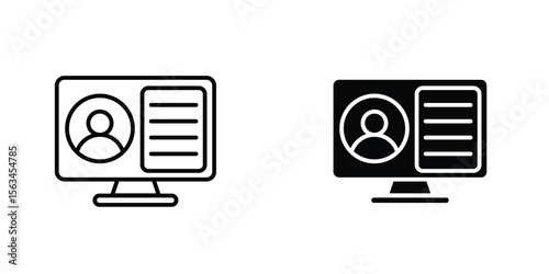 Online course icon symbol logo graphic design element. EPS10