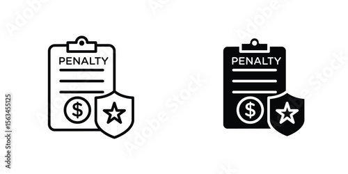Penalty icon symbol logo graphic design element. EPS10