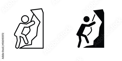 People Climbing icon symbol logo graphic design element. EPS10