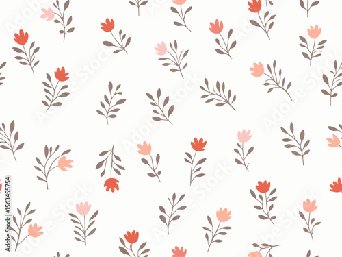 Retro floral pattern seamless design vintage flowers. A vibrant seamless pattern featuring retro floral designs in a groovy, 70s style.