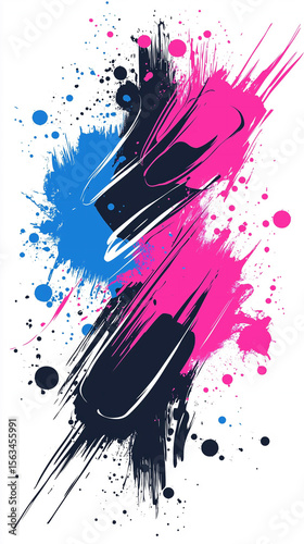 Abstract painting with bold colors for phones