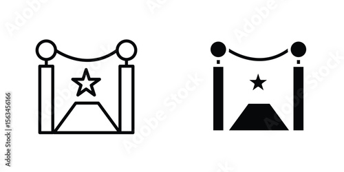 Red carpet icon symbol logo graphic design element. EPS10