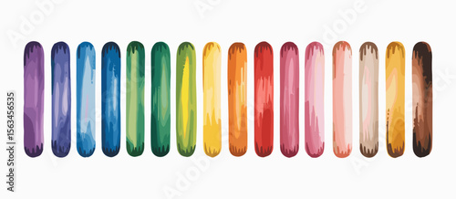 Colorful popsicle sticks, rainbow of ice cream treat, refreshing dessert, summer fun