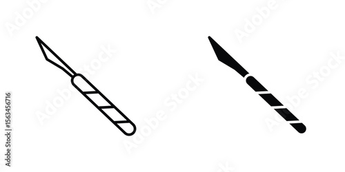 Scalpel icon symbol logo graphic design element. EPS10