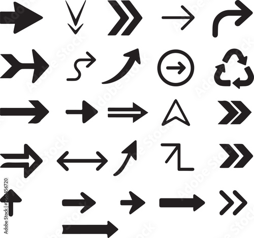 Arrow Vector Set – 20+ Unique High-Quality Directional Icons for UI, Signage, and Graphic Design Projects