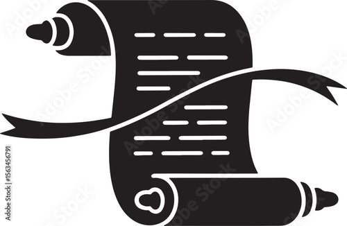 Ancient Scroll Paper Document Certificate Icon