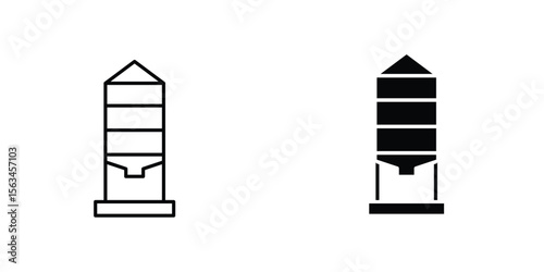 Silo icon symbol logo graphic design element. EPS10