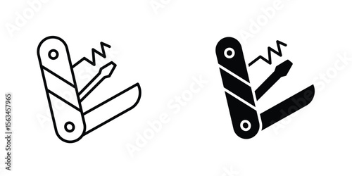Swiss Knife icon symbol logo graphic design element. EPS10
