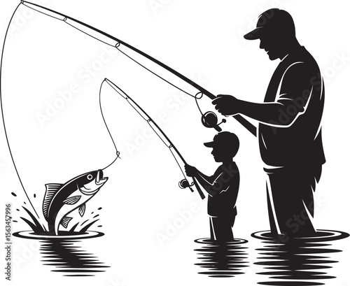 fisherman with fishing rod