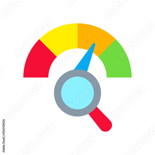 Benchmark flat color icon